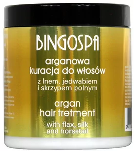 BingoSpa Arganowa kuracja do włosów z lnem, jedwabiem i skrzypem polnym - Odżywki do włosów - miniaturka - grafika 1