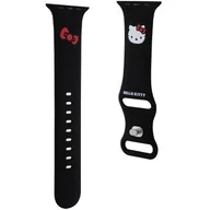 Akcesoria do smartwatchy - Pasek HELLO KITTY Strap Silicone do Apple Watch (42/44/45/49mm) Czarny - miniaturka - grafika 1