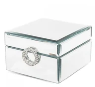 Pudełka i szkatułki - Szkatułka Lustrzana Srebrna - miniaturka - grafika 1