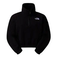 Bluzy sportowe damskie - Bluza The North Face 100 Glacier 1/2 0A89J9JK31 - czarna - miniaturka - grafika 1