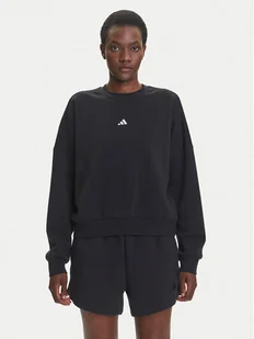 adidas Bluza Essentials Small Logo Feelcozy JC5932 Czarny Loose Fit - Bluzy damskie - miniaturka - grafika 1