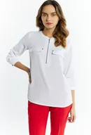 Koszule damskie - Koszulowa bluzka damska - Monnari - miniaturka - grafika 1