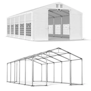 Namiot Imprezowy Całoroczny 6x10x3 Biały WINTER ISD - Pawilony ogrodowe - miniaturka - grafika 1