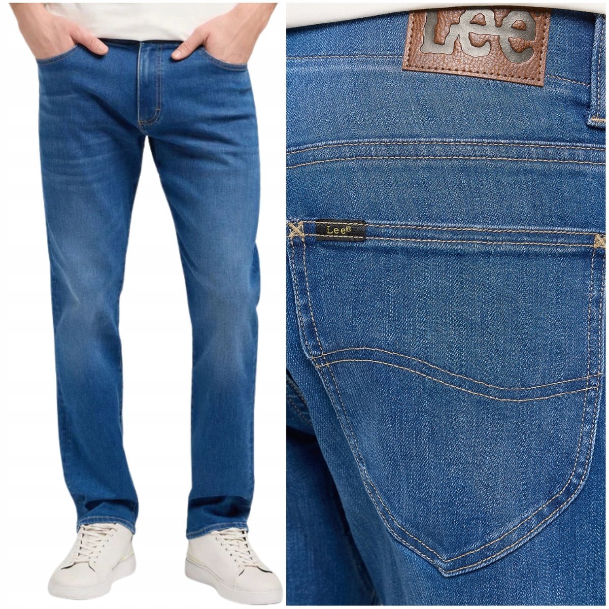 Lee STRAIGHT FIT MVP Extreme Motion wygodne proste spodnie jeansowe W33 L34