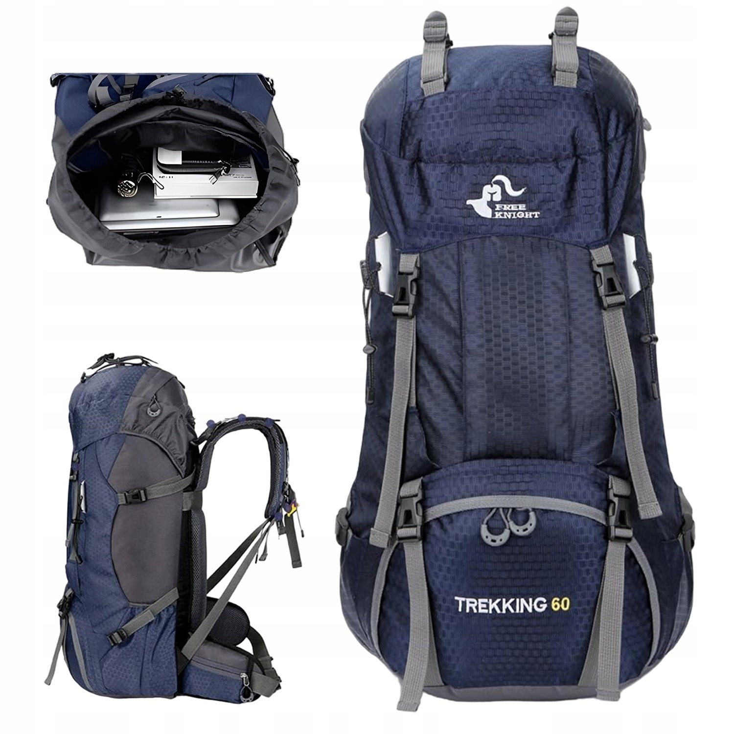 Plecak Sportowy Torba Trekkingowy Wielofunkcyjny Wodoodporny 60L
