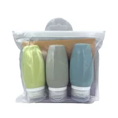 Kosmetyczki, organizery i kuferki - Franck Provost Zestaw podróżny 3 butelki silikonowe 60ml + kosmetyczka - miniaturka - grafika 1