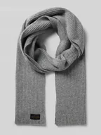 Apaszki i szaliki męskie - Szal z czystej wełny z efektem dzianiny - miniaturka - grafika 1