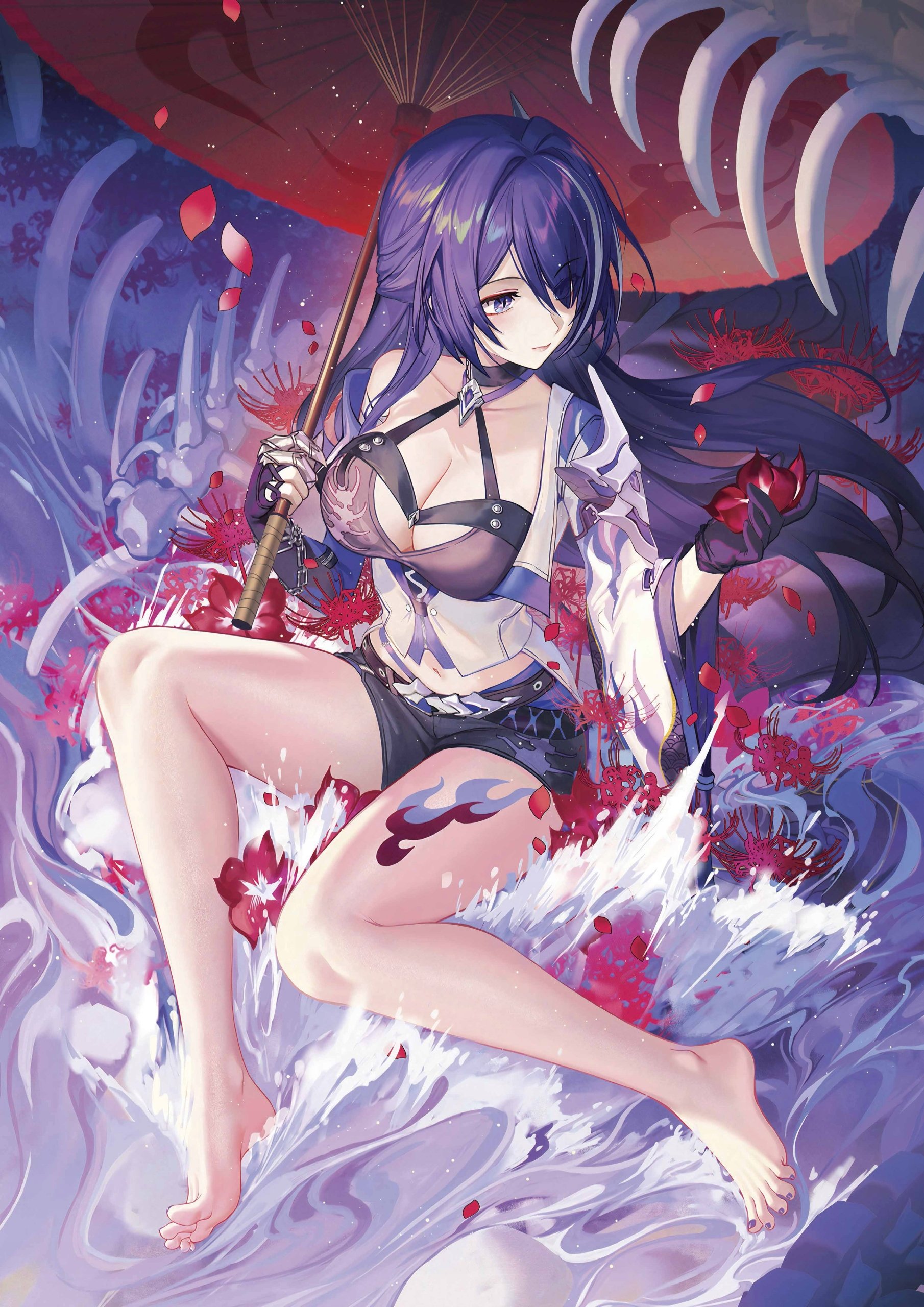 Plakat A3 Honkai Star Rail Hsr Anime Gra Acheron Raiden Bosenmori Mei