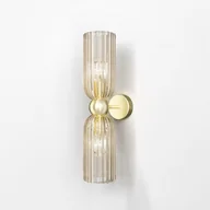 Lampy ścienne - Antic kinkiet 2-punktowy złoty/bursztynowy MOD302WL-02CG - miniaturka - grafika 1