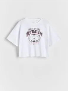 Reserved - T-shirt SmileyWorld® - biały - Koszulki dla dziewczynek - miniaturka - grafika 1