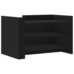 vidaXL Stolik kawowy czarny 80x50x50 cm materiał drewnopochodny - Ławy i stoliki kawowe - miniaturka - grafika 1