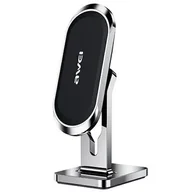 Uchwyty samochodowe do telefonów - Magnetyczny uchwyt samochodowy AWEI X19 na kokpit srebno-czarny (6954284015516) - miniaturka - grafika 1