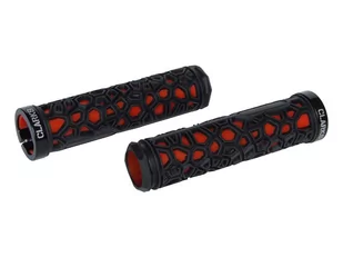 CLARKS Chwyty kierownicy CLO216 LOCK-ON 130mm czarno-czerwone 1 klamra czarna 5021646019381 - Kierownice rowerowe - miniaturka - grafika 1