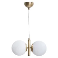 Lampy sufitowe - Lampa wisząca w biało-złotym kolorze ze szklanym kloszem ø 15 cm Monera – Squid Lighting - miniaturka - grafika 1