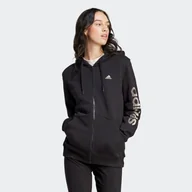 Bluzy sportowe damskie - Bluza na zamek damska ADIDAS Gym & Pilates - miniaturka - grafika 1