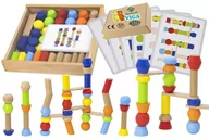 Zabawki sensoryczne - Gra zręcznościowa Zbuduj Wieżę klocki drewniane zabawki viga 3+ zabawki sensoryczne montessori - miniaturka - grafika 1
