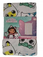 Prześcieradła dla dzieci - Prześcieradło dziecięce z gumką – KOCI DOMEK GABI 90 x 200 cm 100% bawełna - miniaturka - grafika 1