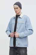 Kurtki męskie - Dickies kurtka jeansowa HERNDON JACKET męska kolor niebieski przejściowa DK0A4YQM - miniaturka - grafika 1