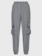 Spodnie damskie - adidas Spodnie materiałowe Gingham HB9456 Czarny Loose Fit - miniaturka - grafika 1
