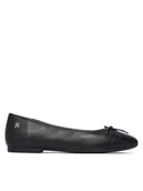 Baleriny - Tommy Hilfiger Baleriny Hilfiger Smooth Lthr Ballet FW0FW09241 Czarny - miniaturka - grafika 1