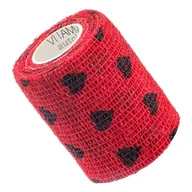 Apteczki i materiały opatrunkowe - Vitammy Autoband serduszka czarne 7,5cm x 450cm Elastyczny bandaż kohezyjny samoprzylepny - miniaturka - grafika 1