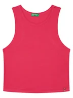 Koszulki i topy damskie - United Colors Of Benetton Top 31H3CH01F Różowy Slim Fit - miniaturka - grafika 1