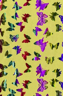 Rainbow Motyle, papier kraft z nadrukiem, Paper Team - Folia, papier śniadaniowy, serwetki - miniaturka - grafika 1