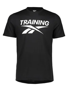 Reebok Koszulka sportowa "Vector" w kolorze czarnym - Koszulki sportowe męskie - miniaturka - grafika 1