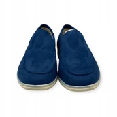 Mokasyny męskie - Mokasyny męskie zamszowe Old Money 43 - miniaturka - grafika 1