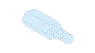 Schneider Electric Prisma Plus - system G i P, przekładki sześciokątne, M5, wysokość 23mm LVS03186 LVS03186 - Inne akcesoria elektryczne - miniaturka - grafika 1