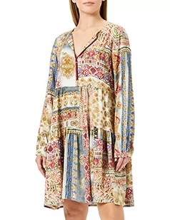 Replay sukienka damska, 010 piaskowy/wielokolorowy, XS - Sukienki - miniaturka - grafika 1