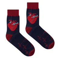 Skarpetki damskie - Skarpetki Serce Kardio Granat-37-41 - miniaturka - grafika 1