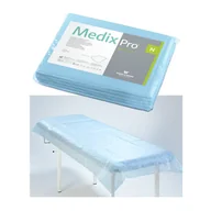 Kosmetyczne akcesoria jednorazowe - Prześcieradło jednorazowe 80cm x 210cm niebieskie 20g MedixPro 10szt - miniaturka - grafika 1