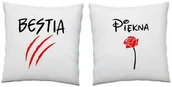 Gadżety dla niej i dla niego - Zestaw poduszek dla pary - Piękna i Bestia - miniaturka - grafika 1