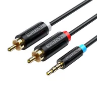 Kable - Vention, Kabel Adapter 3,5Mm Męski Na 2X Męski Rca 8M  Bclbk, Czarny - miniaturka - grafika 1