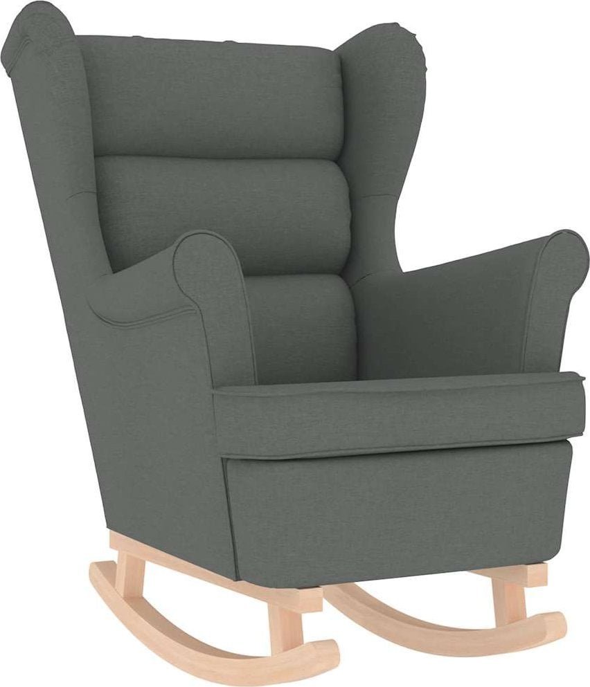 Fotel bujany, ciemnoszary, 74x90x102 cm, tapicerowany tkaniną