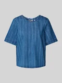 Bluzki damskie - Bluzka jeansowa o linii A z czystej bawełny model ‘TRILLE’ - miniaturka - grafika 1