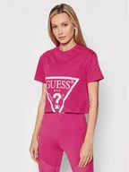 Koszulki sportowe damskie - Guess T-Shirt O1GA21 K8HM0 Różowy Regular Fit - miniaturka - grafika 1