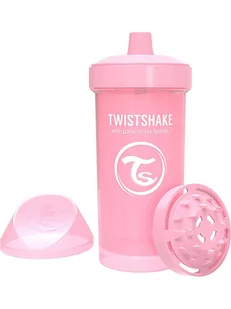 Twistshake Butelka w kolorze jasnoróżowym do nauki picia - 360 ml - Butelki dla niemowląt - miniaturka - grafika 1