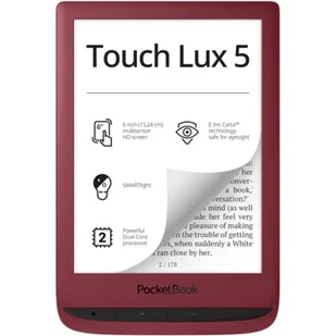 PocketBook 628 Touch Lux 5 Czerwony - Czytniki ebooków - miniaturka - grafika 1