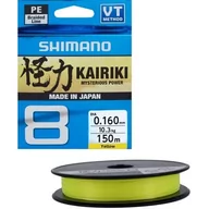 Żyłki wędkarskie - Shimano Plecionka Kairiki 8 Sx 0,16 Yellow - miniaturka - grafika 1