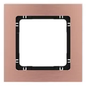 Klawisze i ramki - Karlik Ramka pojedyncza Deco metal - miedź szczotkowana, czarny - miniaturka - grafika 1