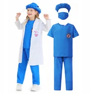 Stroje karnawałowe - Strój Doktora Niebieski Kostium Lekarza Dla Dzieci Halloween Karnawał S - miniaturka - grafika 1