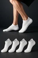 Skarpetki męskie - 4x męskie stopki skarpetki bawełniane – idealne do sportu! BIAŁE 38-42 - miniaturka - grafika 1