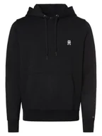 Swetry męskie - Tommy Hilfiger Męski sweter z kapturem Mężczyźni Bawełna niebieski jednolity, S - miniaturka - grafika 1