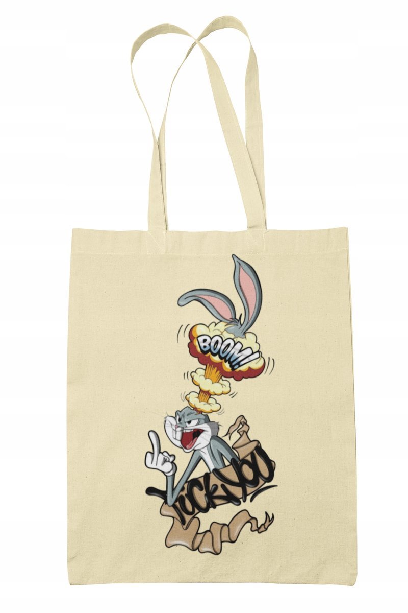 Torba Shopper-Materiał-Na Ramie-Prezen-Królik Bugs