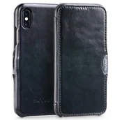 Etui i futerały do telefonów - moVear Etui flipSide C (skóra) + Szkło Hartowane 2.5D caseFriendly | Zestaw do iPhone X/Xs A0IPXS0CIBKVBK - miniaturka - grafika 1