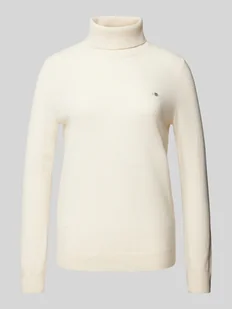 Sweter z dzianiny z golfem model ‘EXTRAFINE’ - Swetry damskie - miniaturka - grafika 1