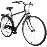Rowery - Indiana Rower trekkingowy X-Road 1.0 M19 2022 Czarno-błękitny - miniaturka - grafika 1
