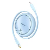 Kable USB - Kabel USB Baseus Free2Pull USB-C do iP 20W 1m (niebieski) - miniaturka - grafika 1